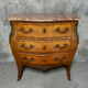 Commode Louis XV en marqueterie et marbre rose
