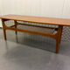 Table basse en teck avec sous plateau vers 1960
