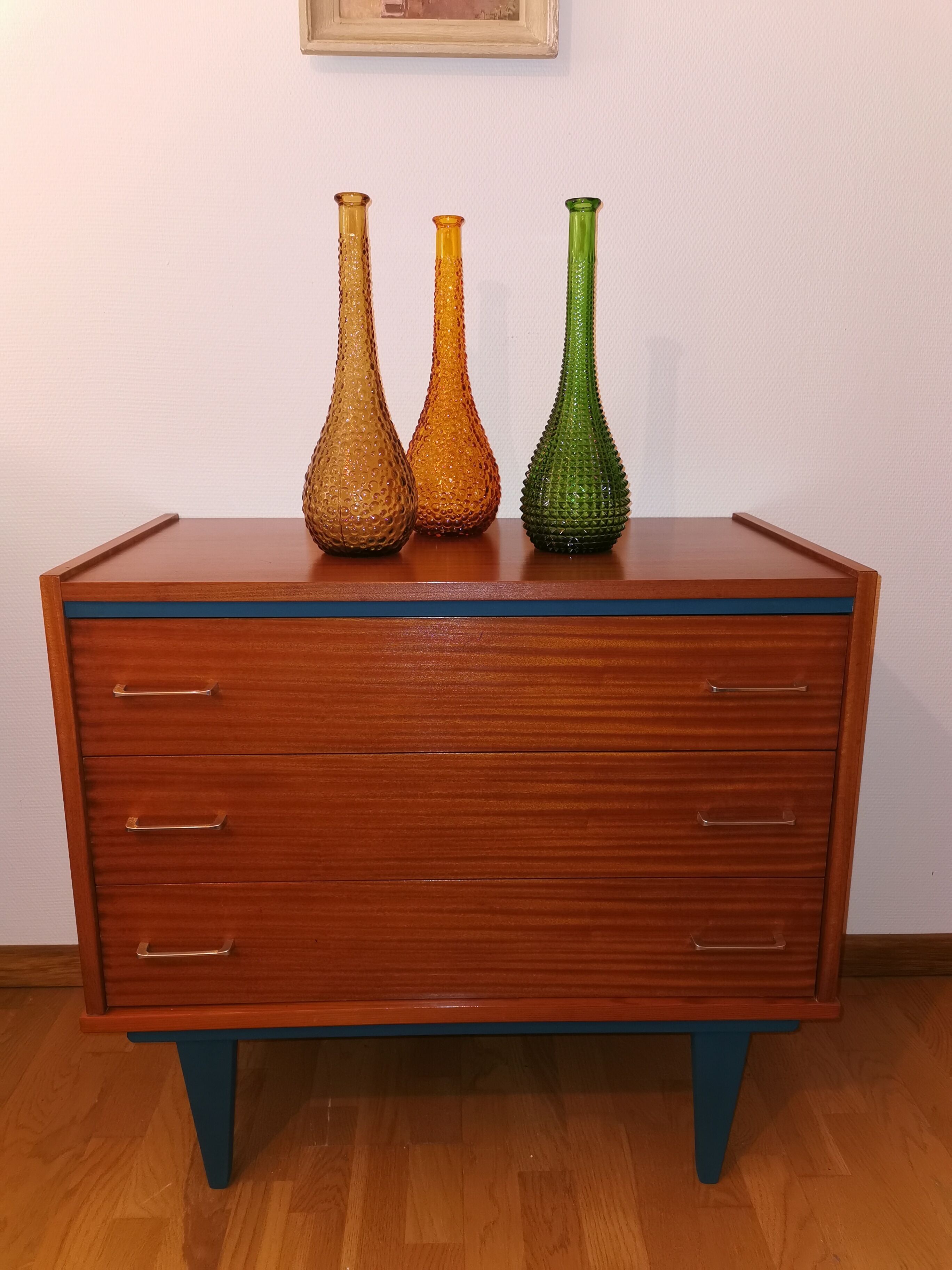 Vintage chest of drawers 3 drawers restyled