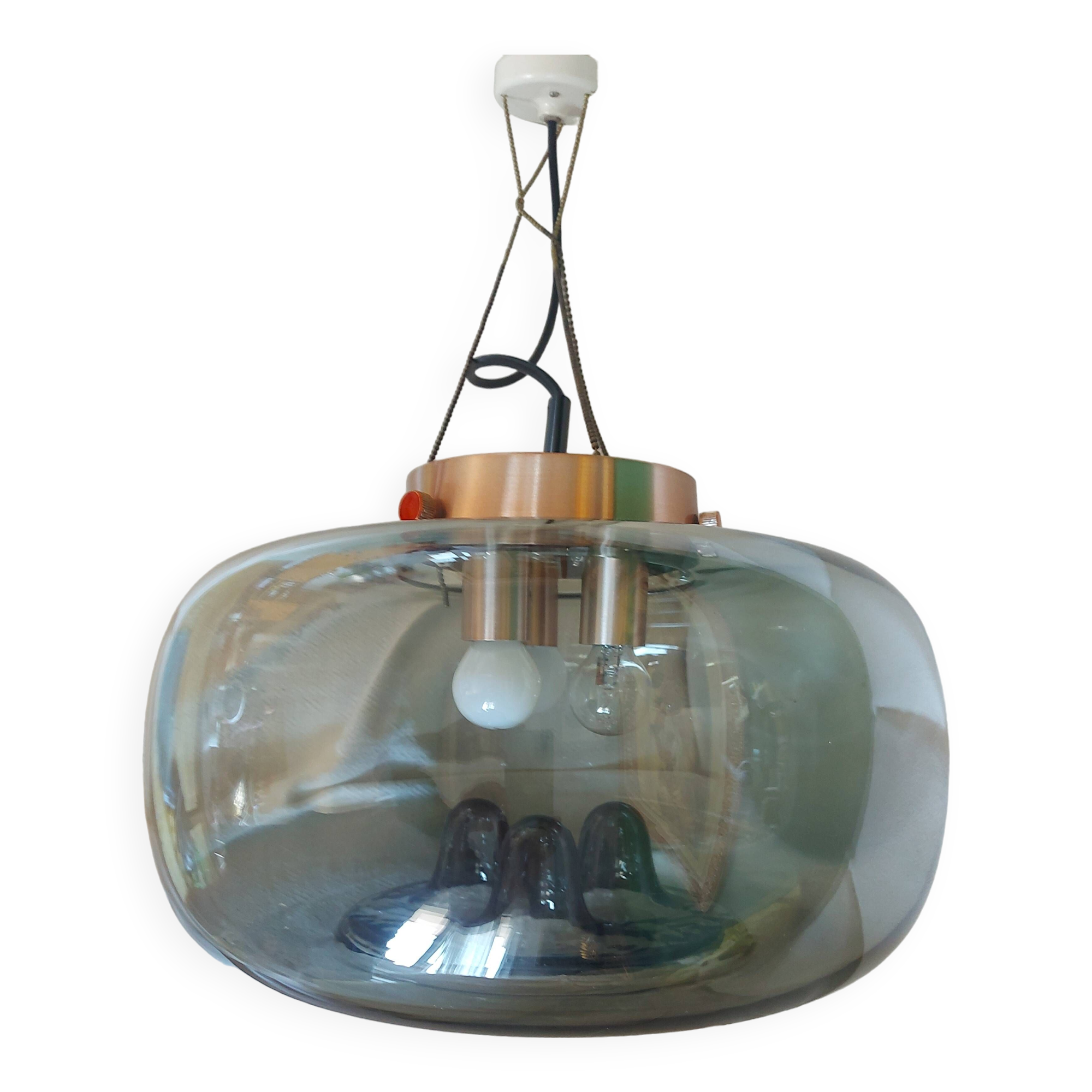 1970s trianon raak glass pendant pendant