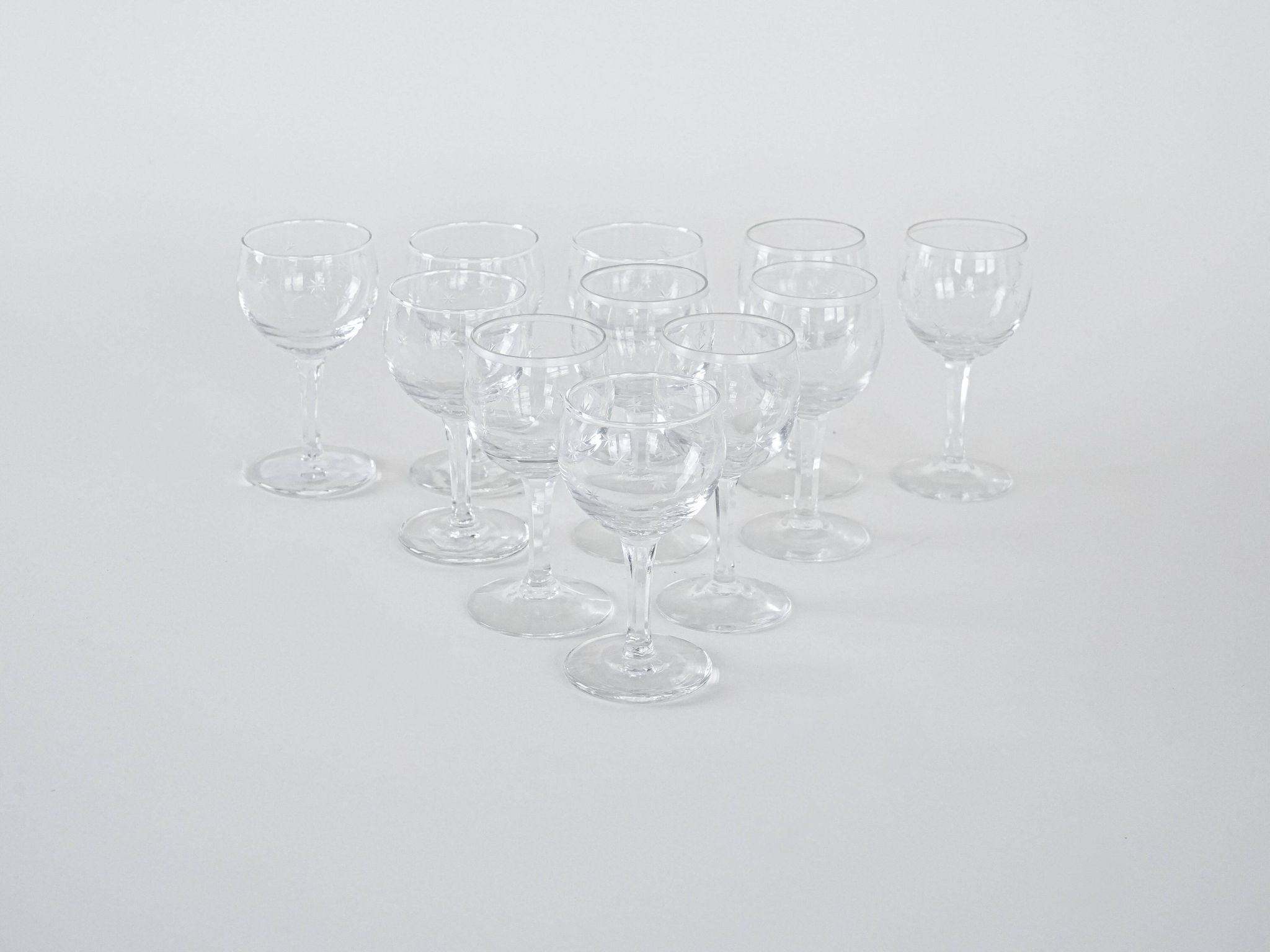 11 verres à vin danois, années 1970