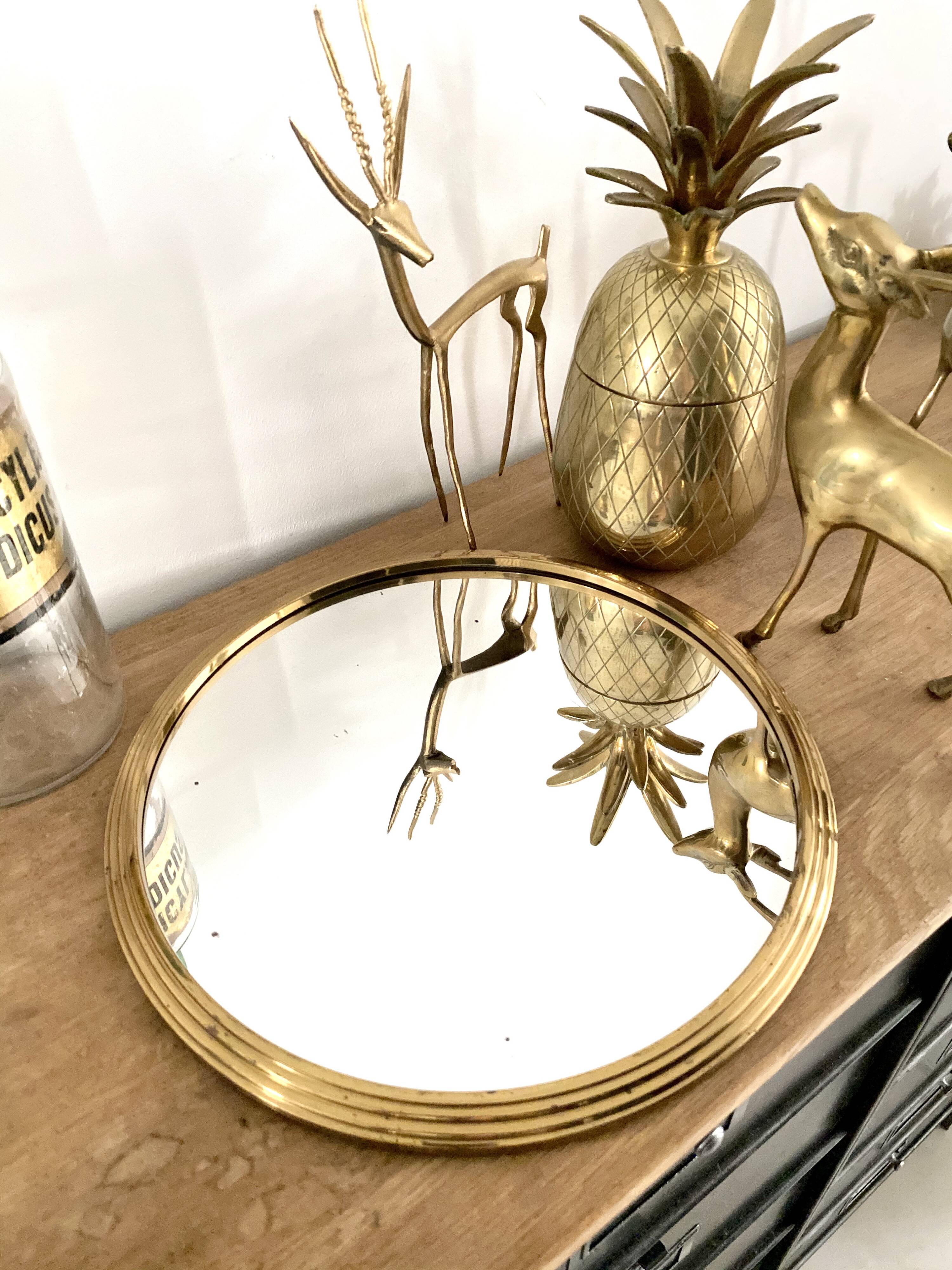 Round mirror tray 29cm
