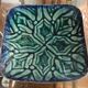 Old small empty dish enamelled copper pocket