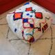 Colorful berber beery poufs azilal 60 x 60 x 20 cm