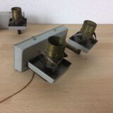 Pair of vintage grey metal wall light