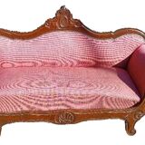 Small mid-19th century boat sofa in walnut
