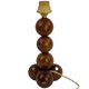 Dutch unique handcrafted wooden sphere ball table lamp, 1970s