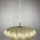 Midcentury ufo cocoon pendant lamp with brass, 1960s