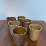 6 sandstone cups