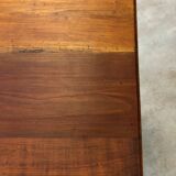 Walnut wood desk with a drawer