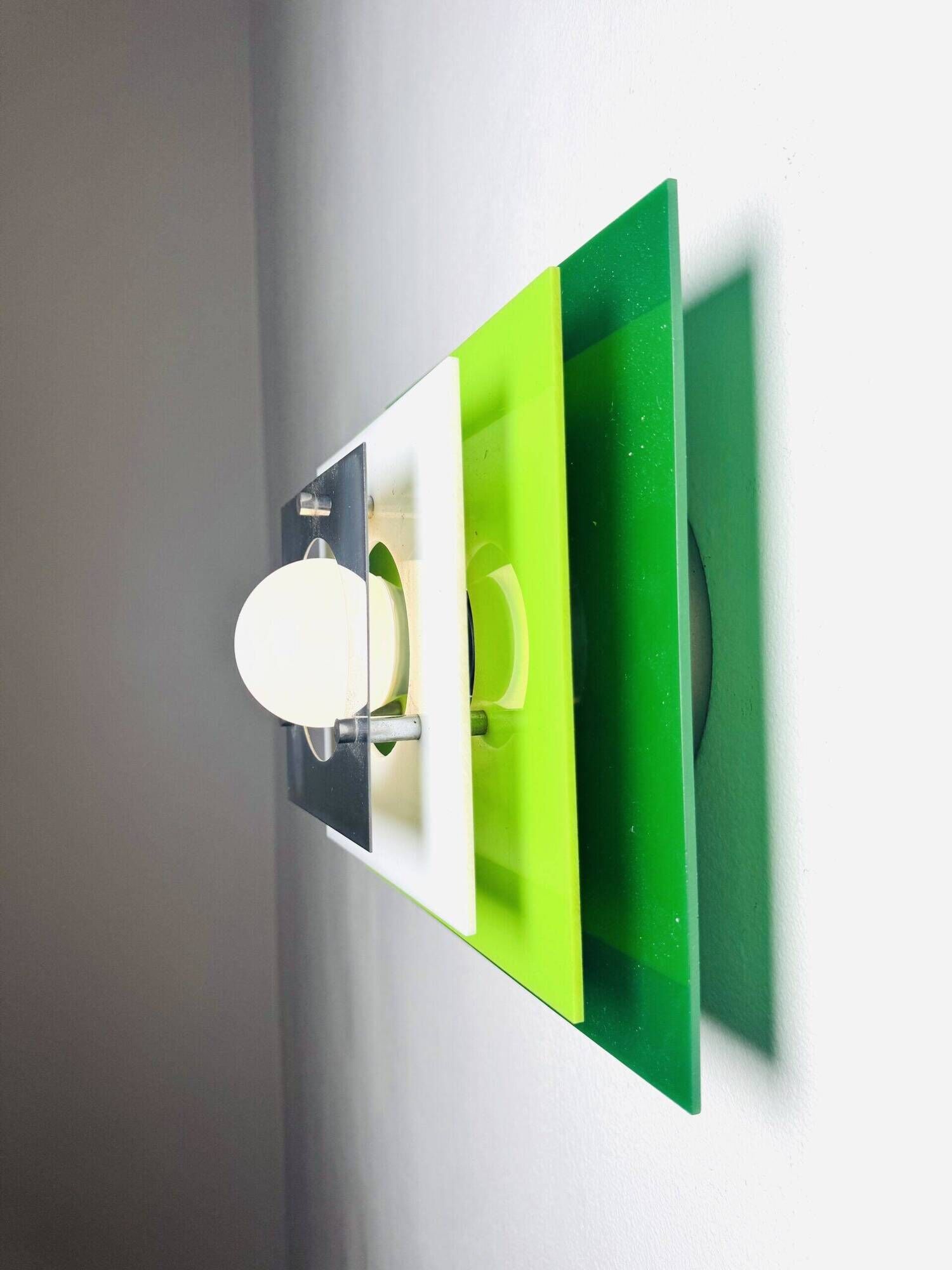Pyramid Multi-Layered Wall Lamp By Hustadt Leuchten, Germany, 1970S