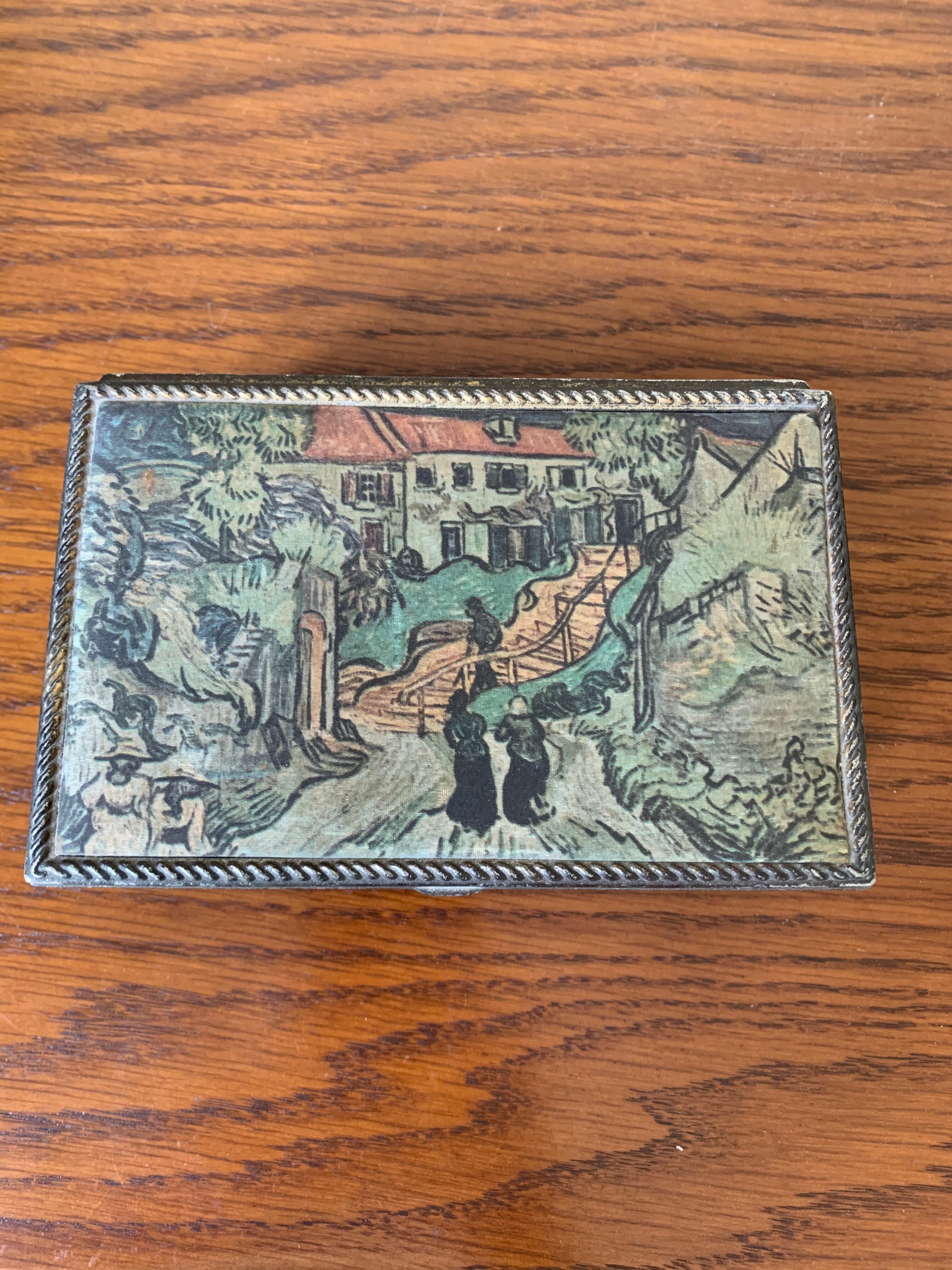 Boîte en métal illustration de Van Gogh