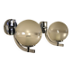 Paire d'appliques verre et chrome 1970