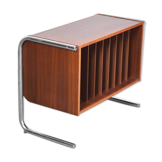 Mid-century modern teak vinyl cabinet, 1970s