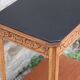 Art deco engraved wood side table