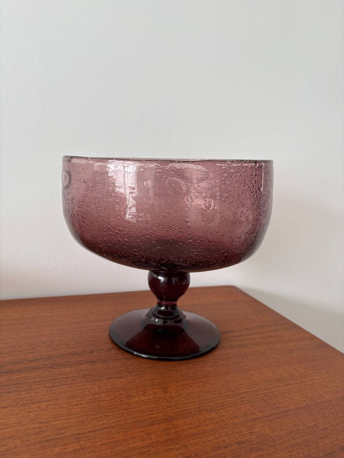 Vintage punch service – Hand-blown bubble glass, bowl or ladle