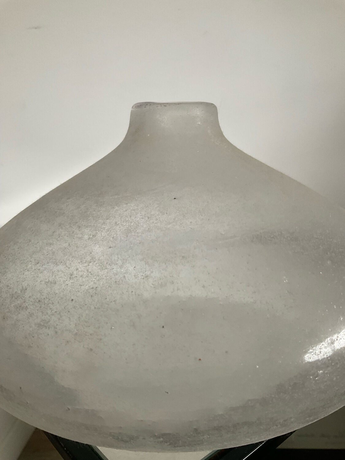 Trio of vintage Biot vases in bubbled glass paste