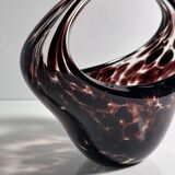 Murano Tortoise Glass Handle Bowl - 1970s