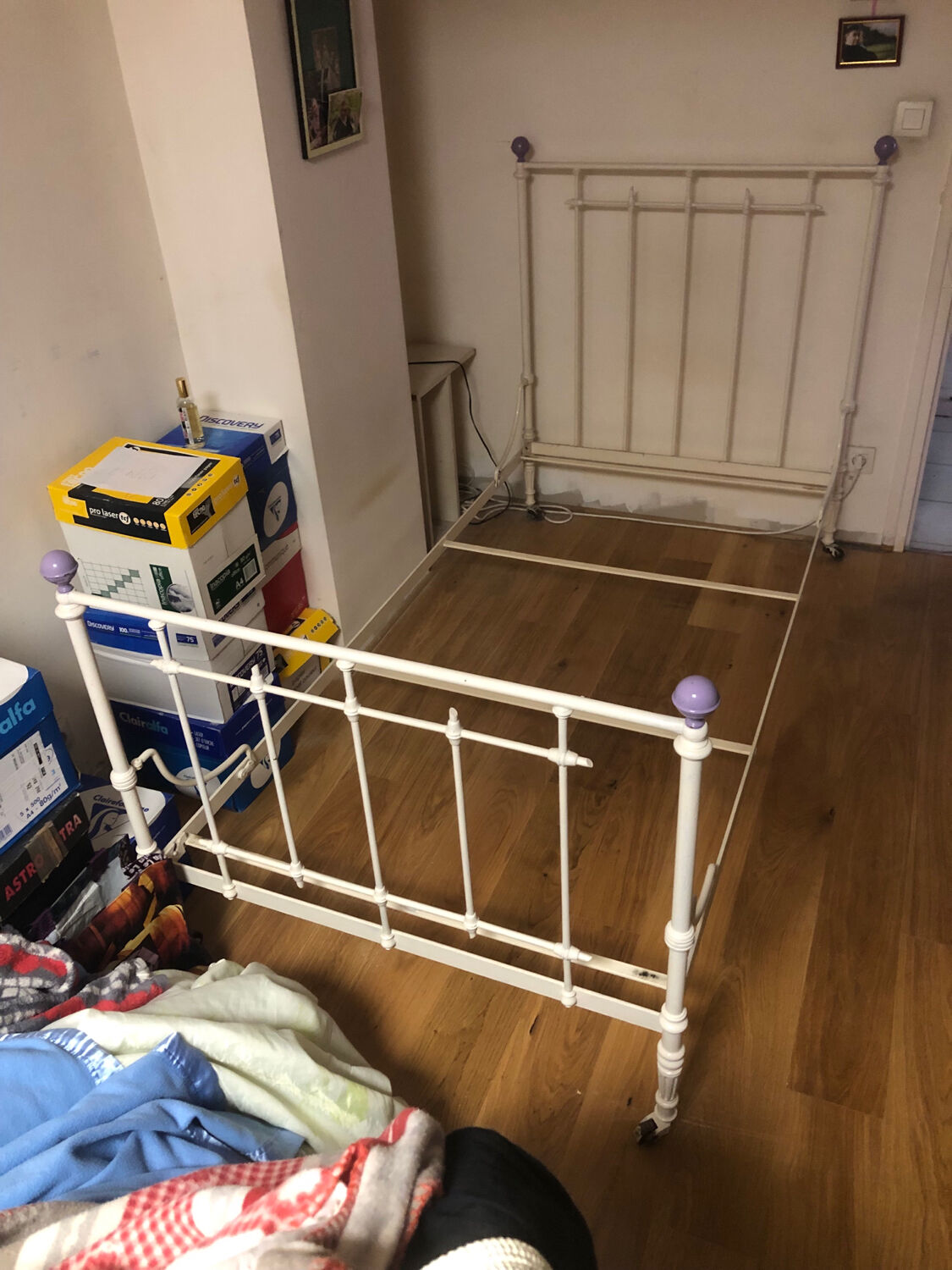 Old wrought iron bed