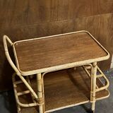 Bamboo serving trolley