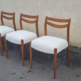 Set of 4 Scandinavian teak chairs