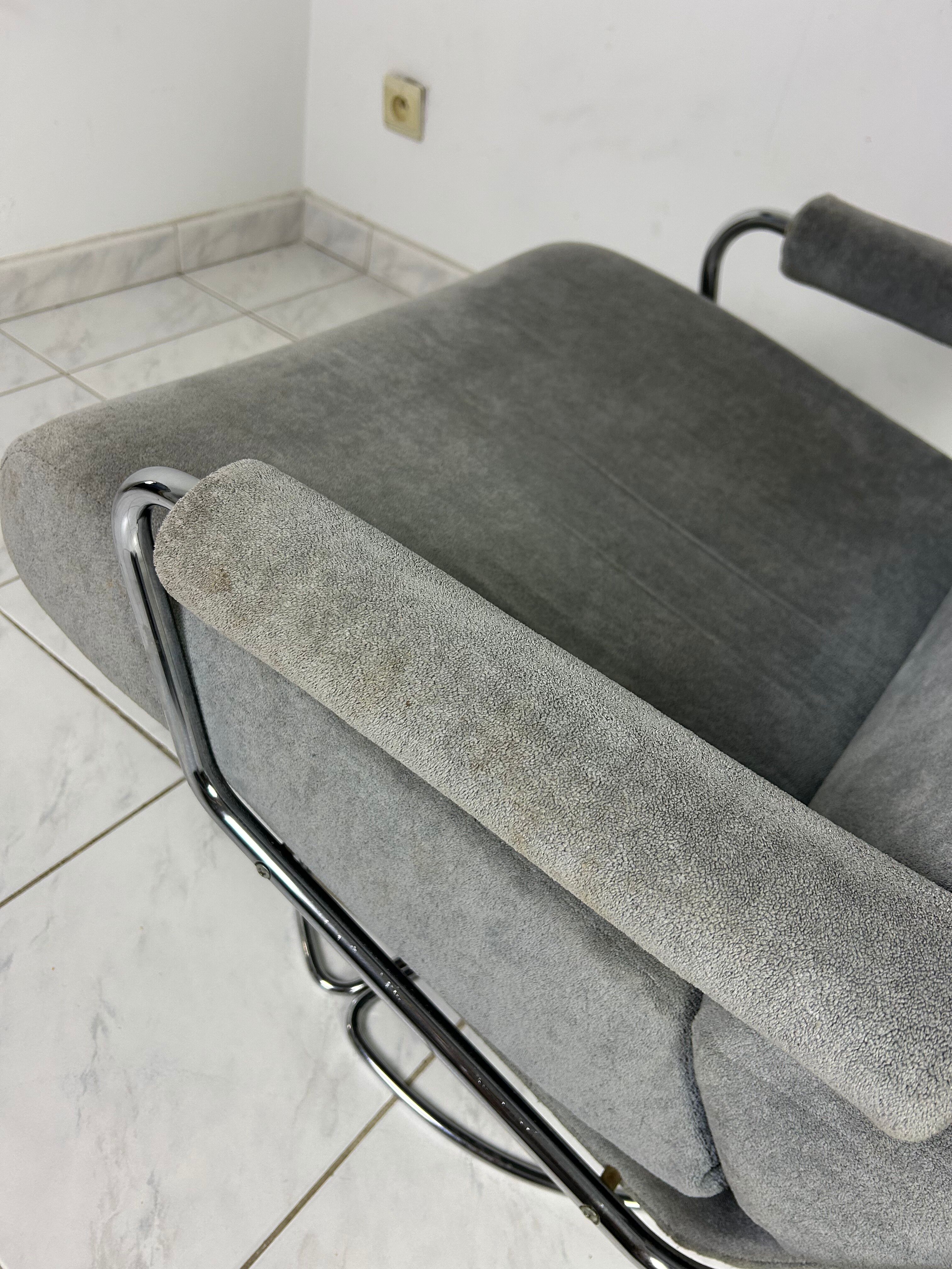 Vintage Gelderland swivel armchair with ottoman Jan des Bouvrie
