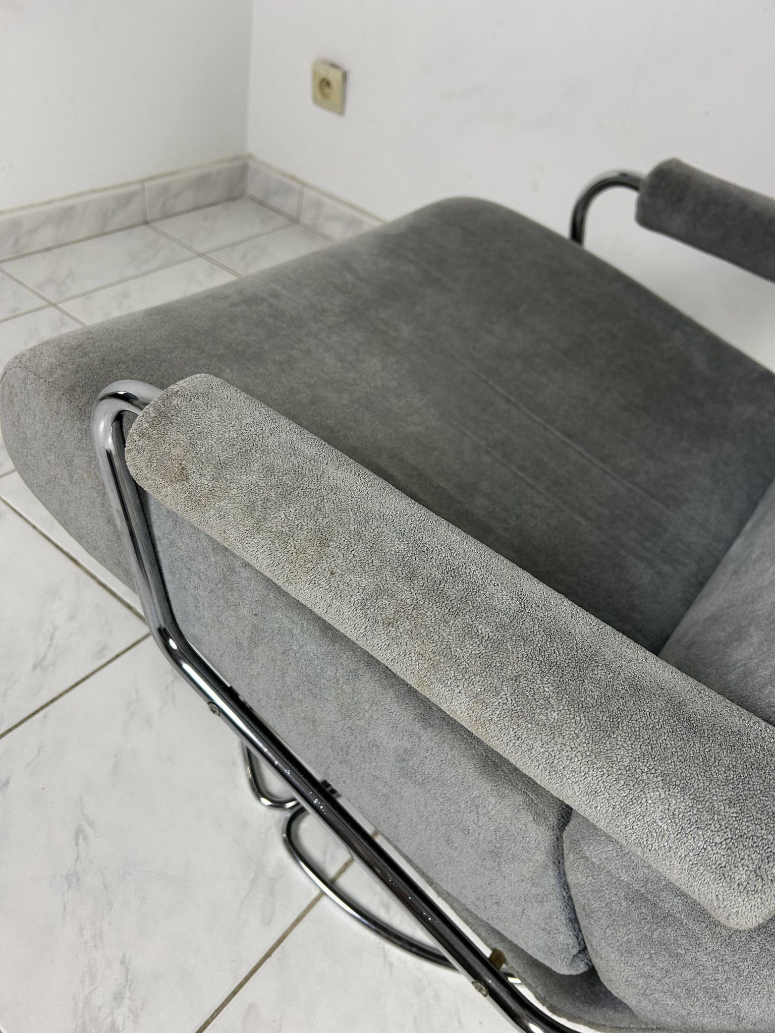 Vintage Gelderland swivel armchair with ottoman Jan des Bouvrie
