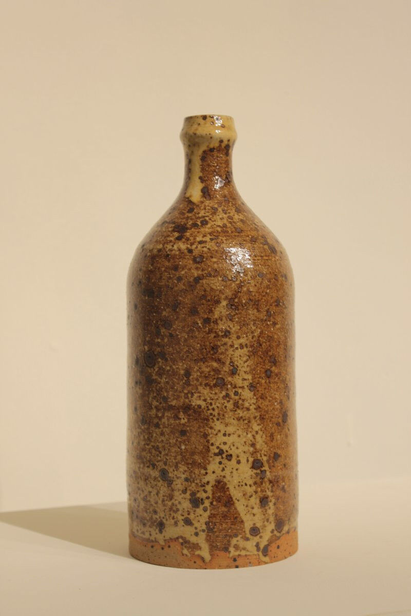 Pyrite stone bottle vase by Gustave Tiffoche