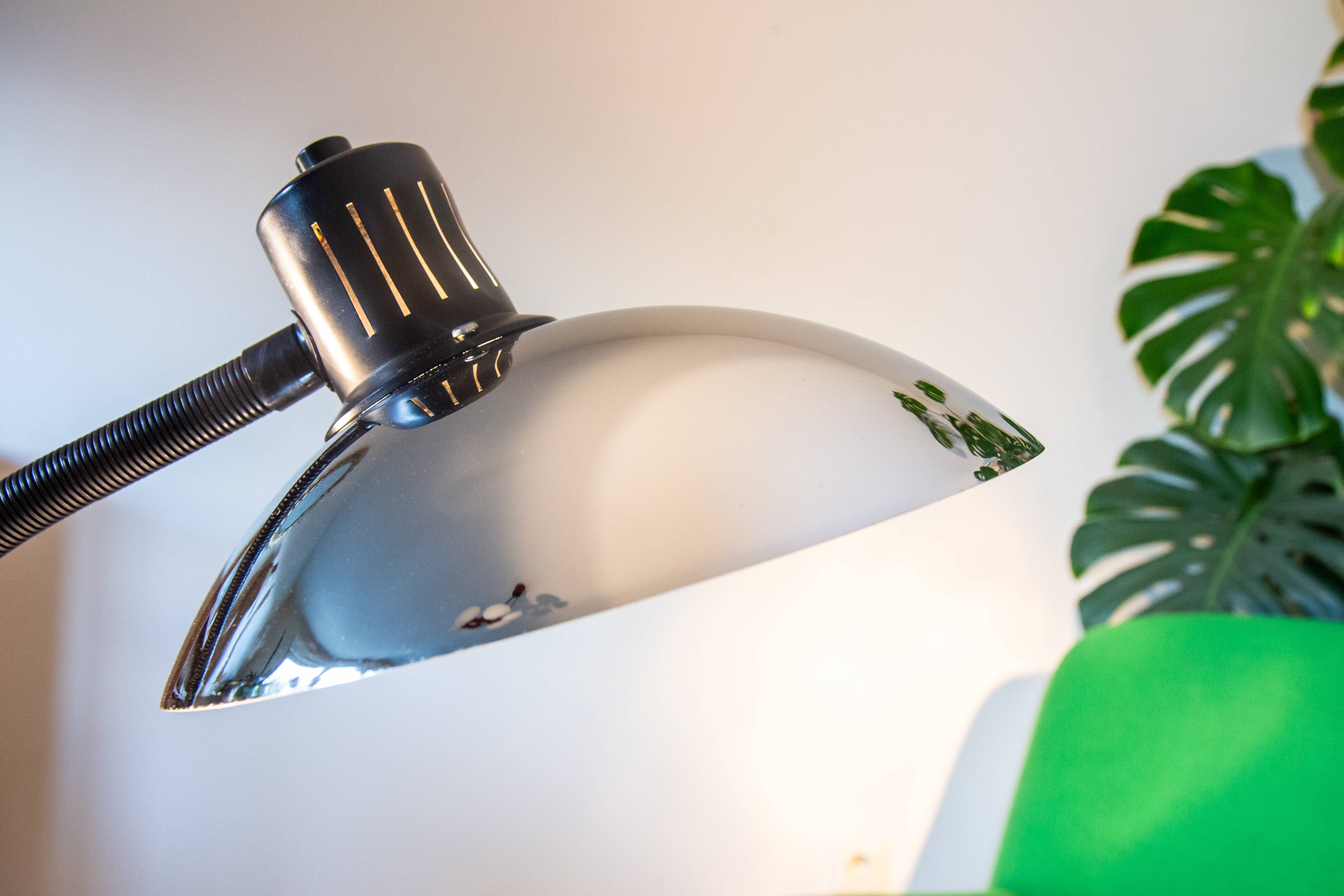 Large aluminium space age chrome lamp 1970