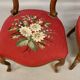 Pair of Louis Philippe walnut chairs, petit point tapestry