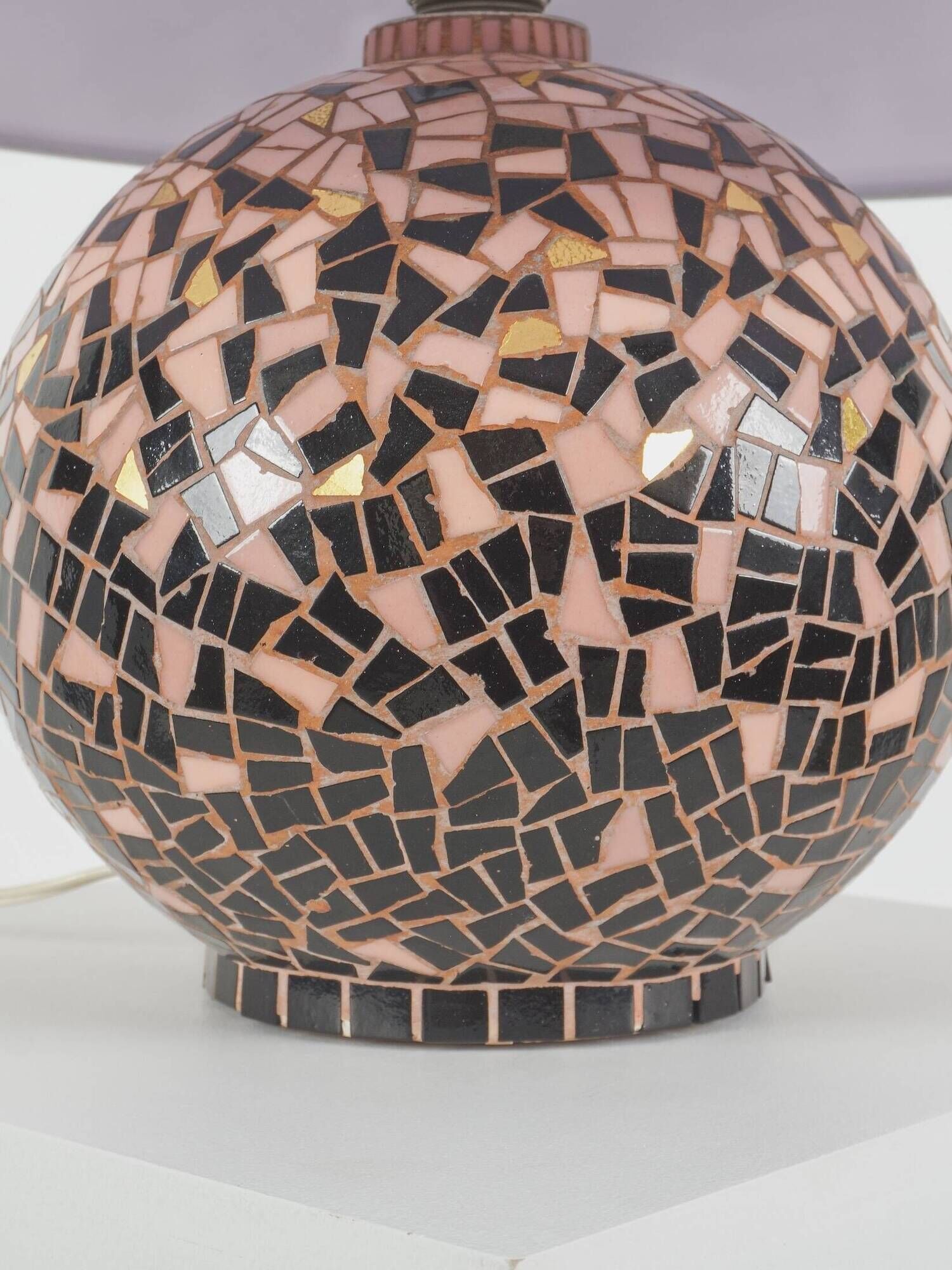 French work - Ceramic lamp & talosel - France, circa 1960