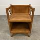 50s wooden cross-braced bedside table
