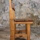 Set of 4 brutalist pine chairs, Italy, 1960s