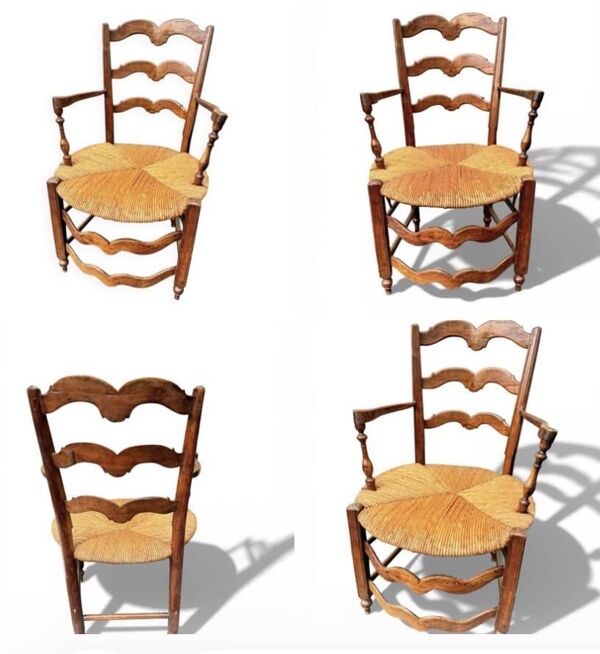 Fauteuil provençal ancien 18-19eme mobilier régional