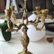 Old chandelier with 5 branches, decorated with Rinceaux, Louis XV / Rocaille style. In gilded bronze