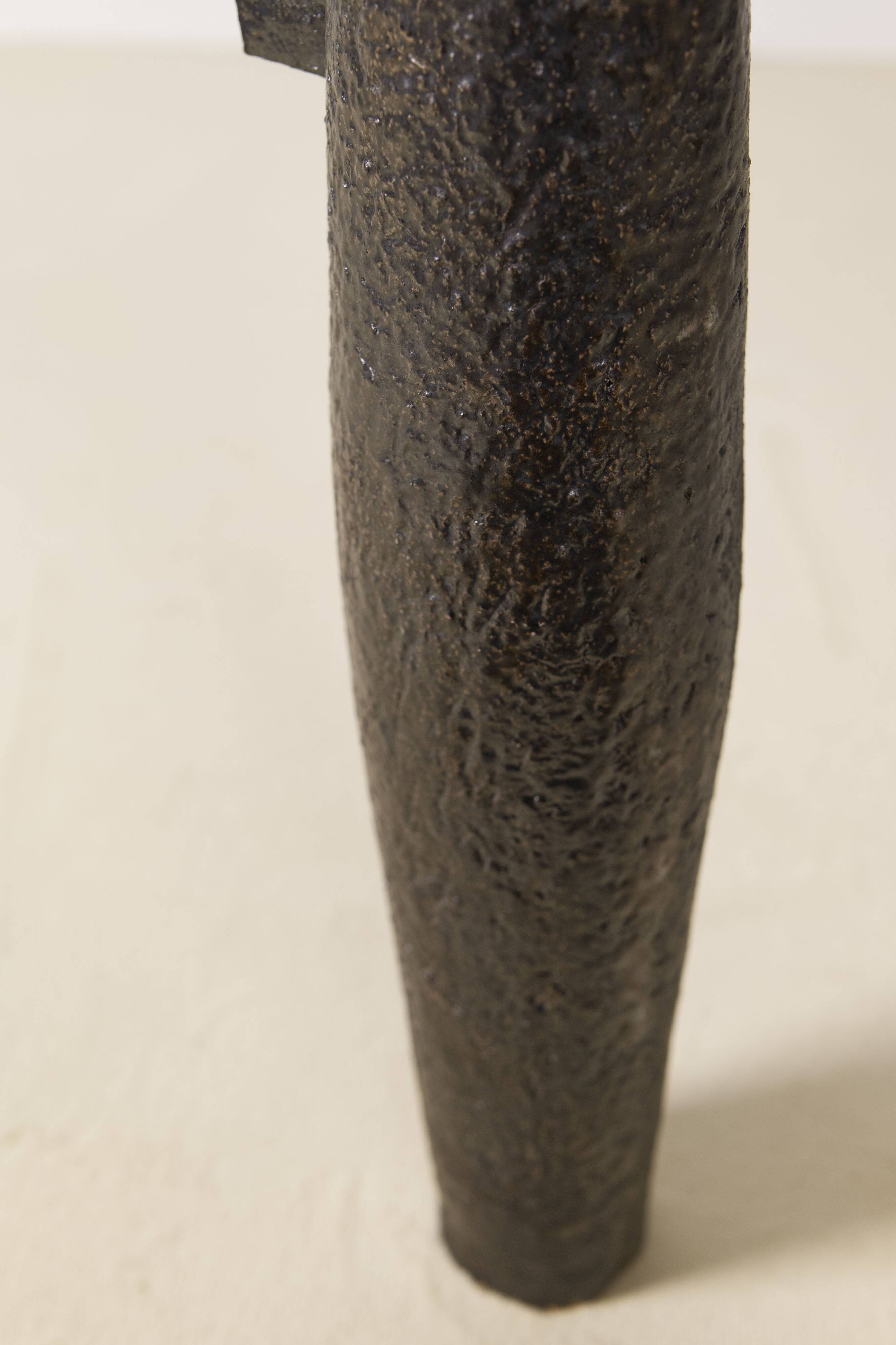 Large French modernist stoneware vase