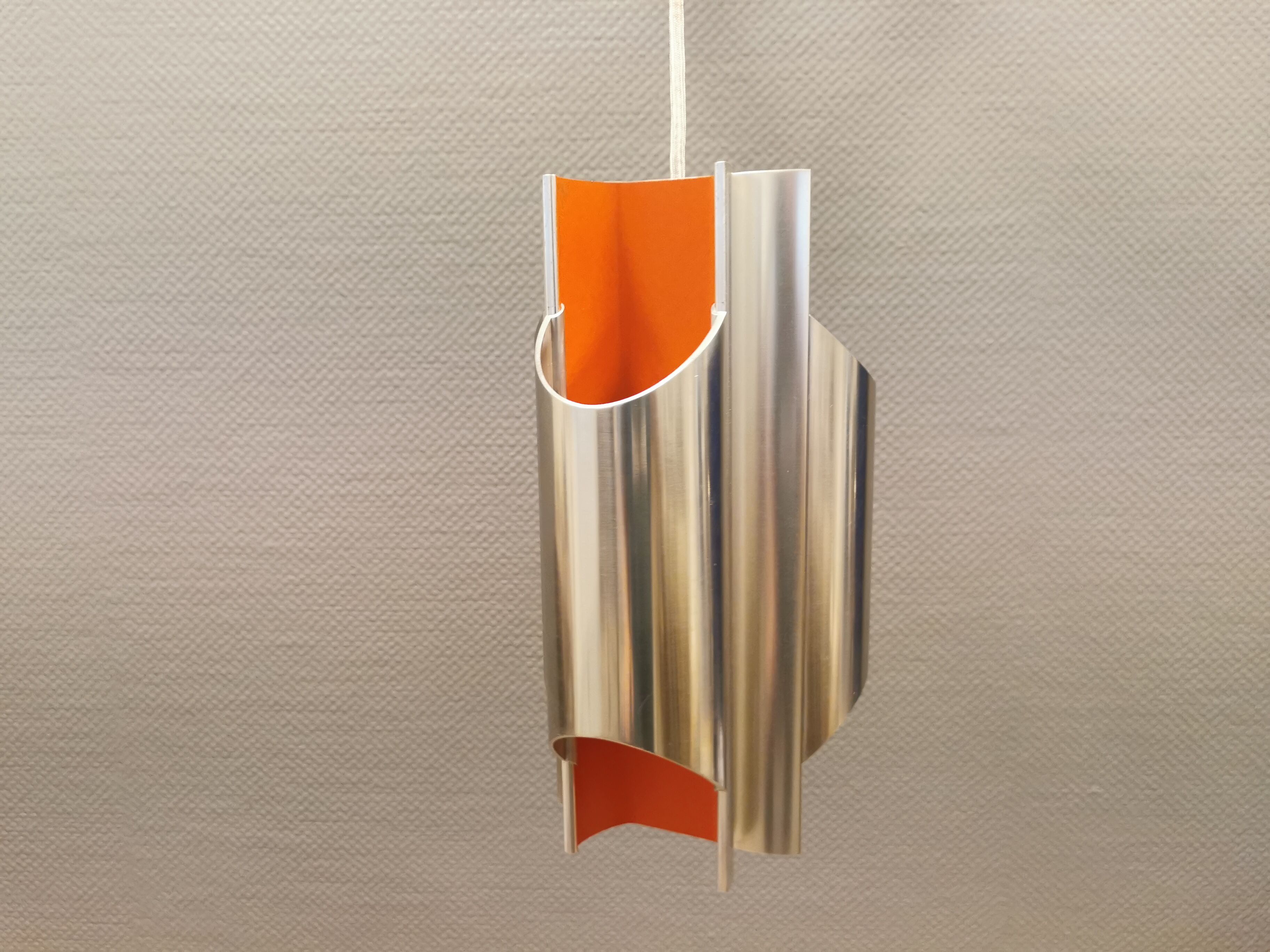 Danish vintage hanging lamp, model Pantre designed Bent Karlby for Lyfa in the 60s.