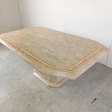 Vintage tesselated stone dining table by Maithland smith, 1970s