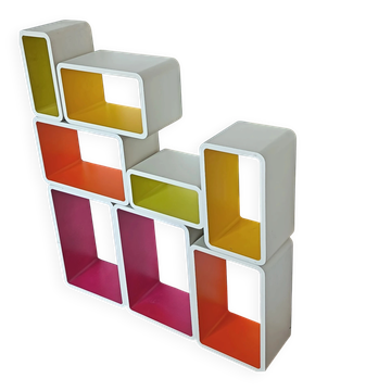 Lot de cubes étagères dans le style des années 70