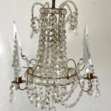 Early 20th century chandelier in bohemian crystal