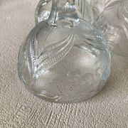 4 molded glass ice cream cups