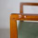 Scandinavian armchair, wood and imitation leather, circa 1975