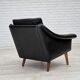 Fauteuil danois en cuir par Aage Christensen, années 1960