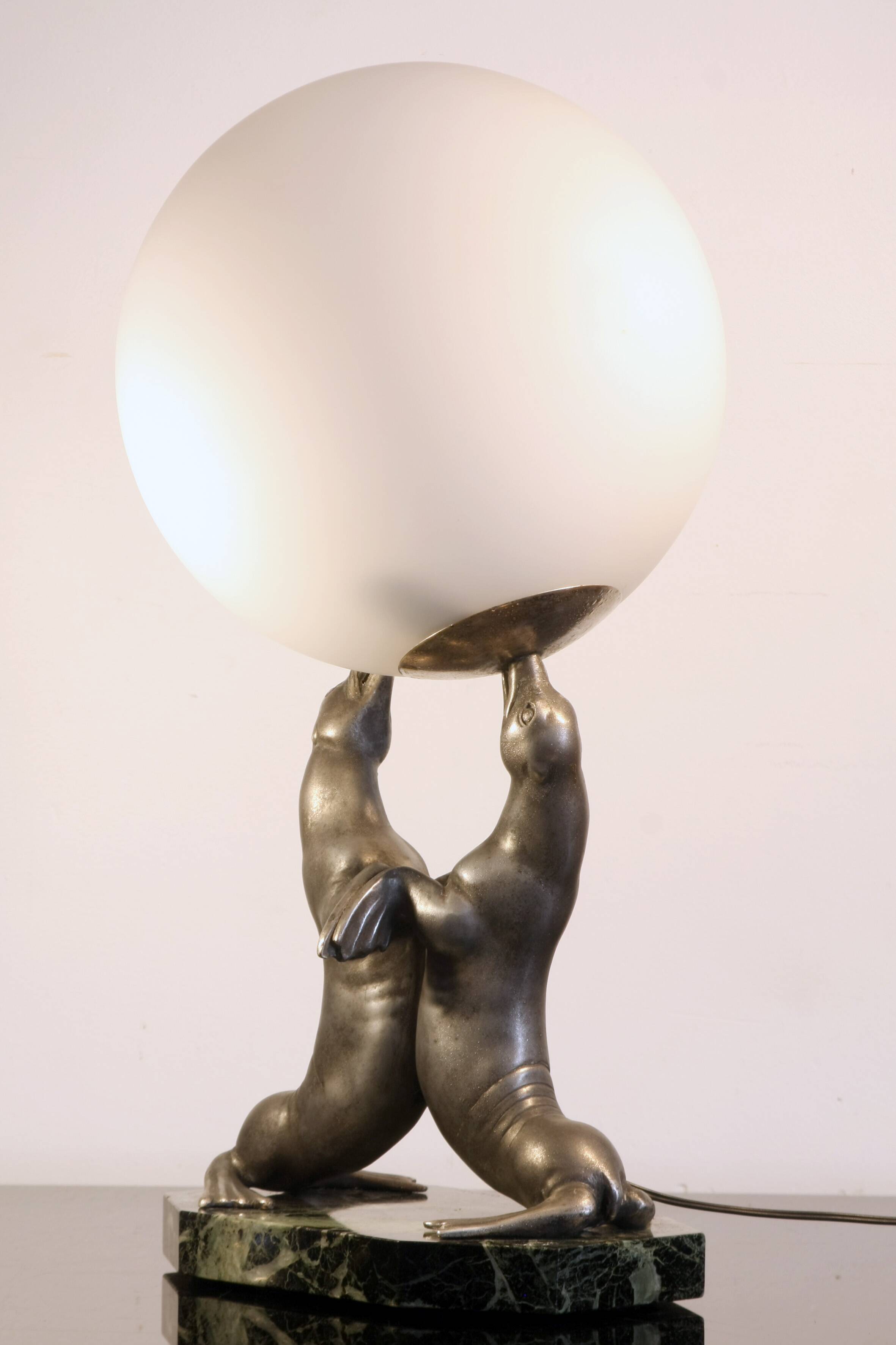 lampe art déco louis albert carvin (1875-1951)