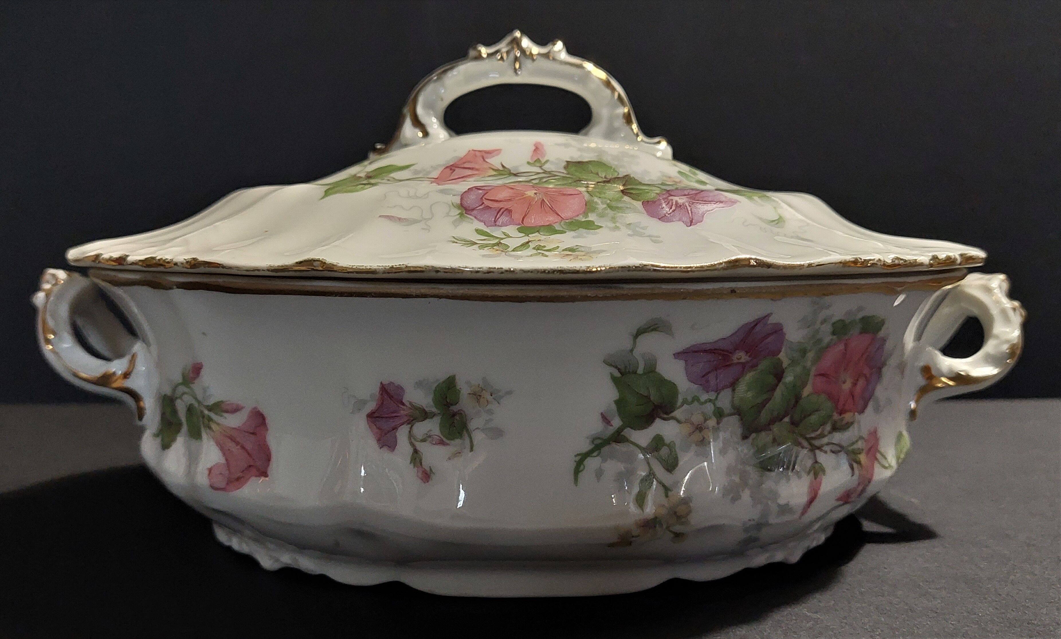 Vegetable soup tureen porcelain Limoges early twentieth century