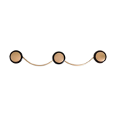 Wall rack three-toned mustache shaped, vintage from the 60s-70s