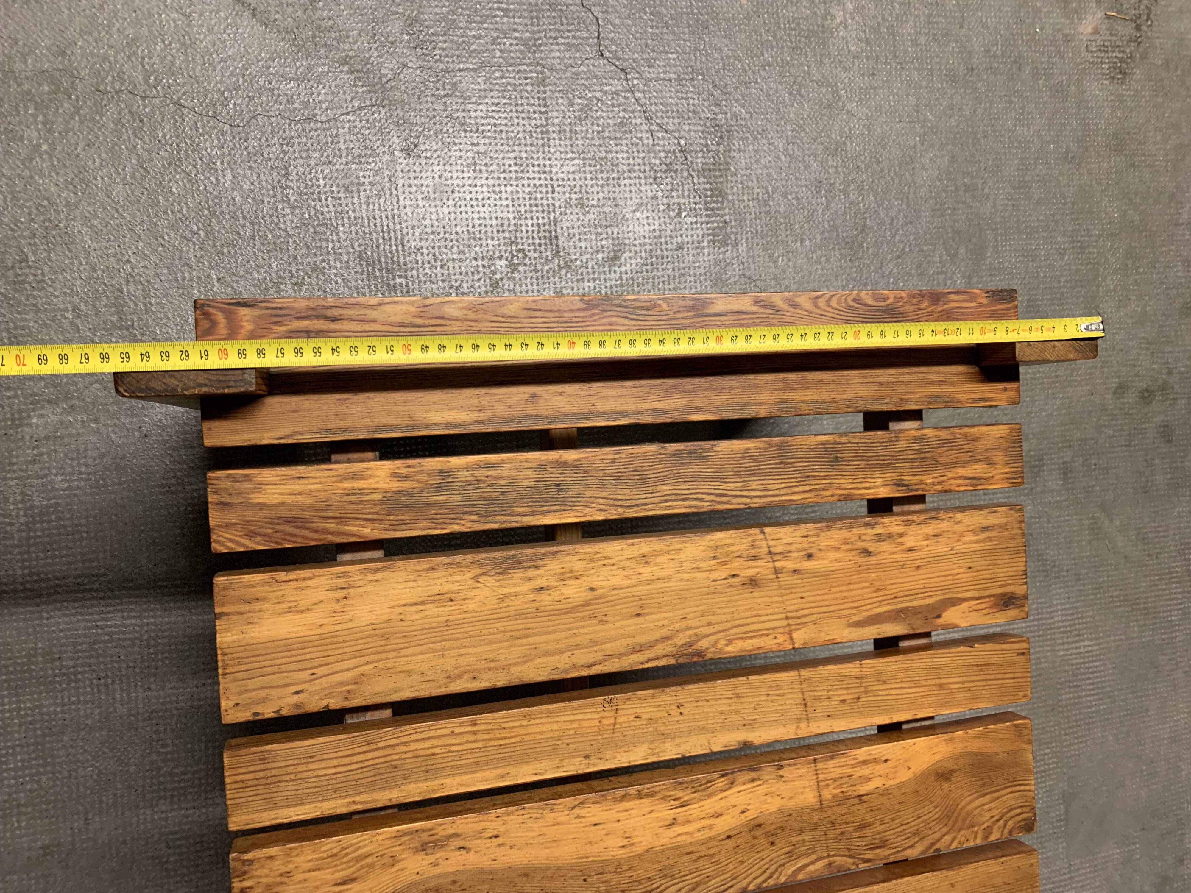 Vintage Pine Coffee Table, Reconstruction Period, Brutalist Design