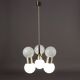 Vintage ceiling light in aluminium and glass, Italy, 1970s.
