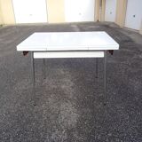 Vintage 60s white formica chrome kitchen table