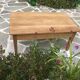 Table basse bois brut cirée